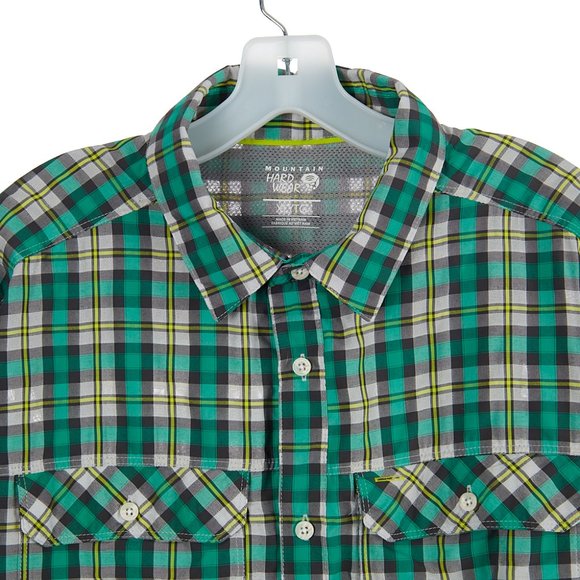 Mountain Hardwear Green Plaid Button Up Shirt Men's XL - Picture 2 of 8